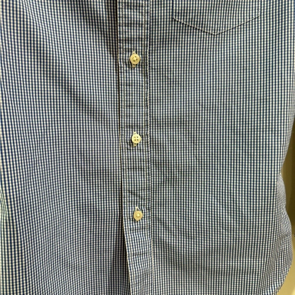 Crewcuts J Crew Boys Blue Gingham Check Button Down Shirt Size 10 Preppy